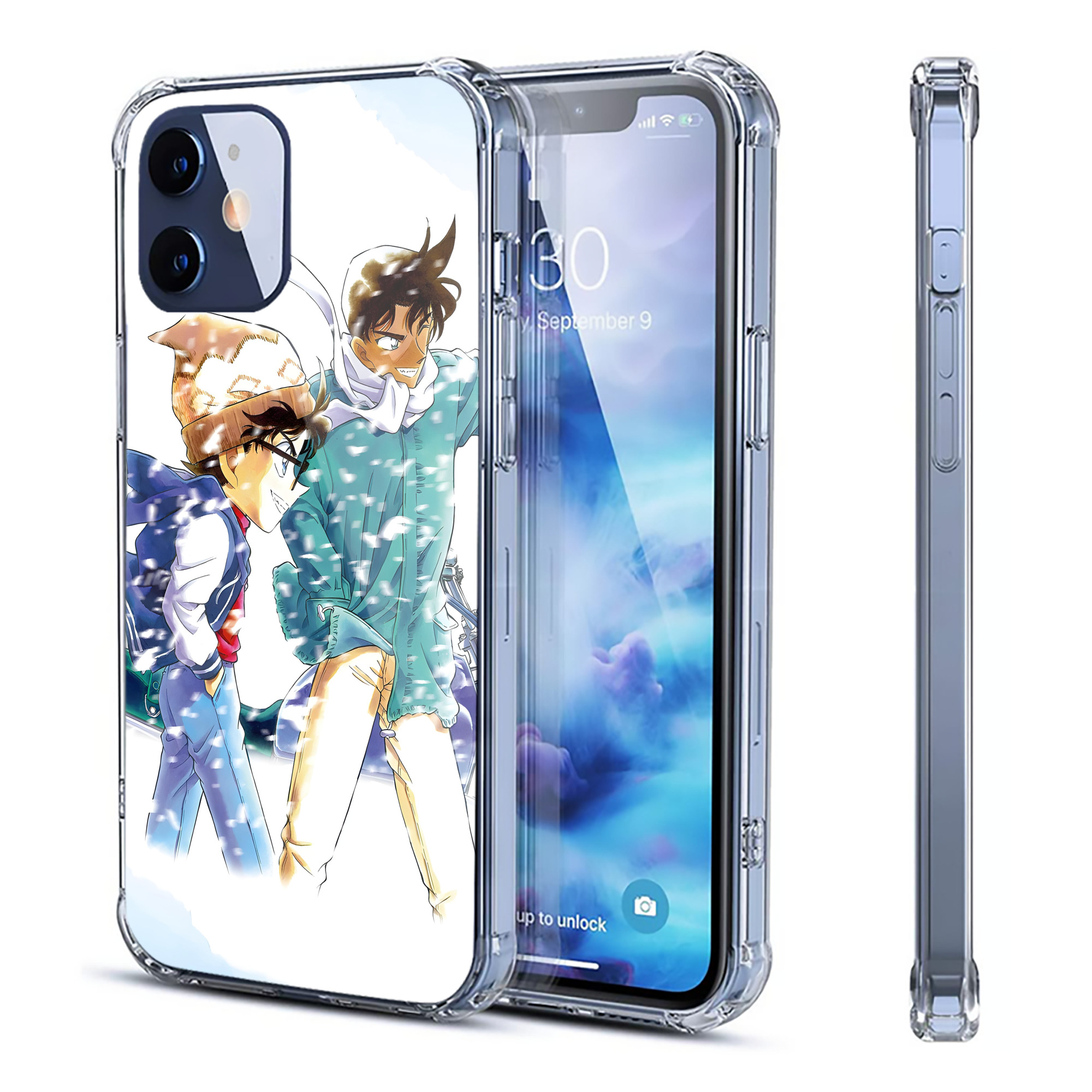 （画像用） 名探偵コナン Detective Conan 【iPhone 12シリーズ対応】透明スマホケース（クリアソフトケース）